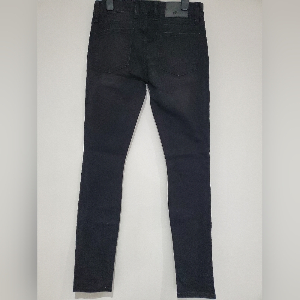 HOT TOPIC - RUDE Black skinny distressed jean SIZE 28 - Picture 9 of 9